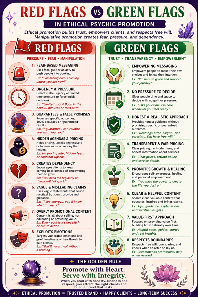 Red Flags vs Green Flags in Psychic Promotion